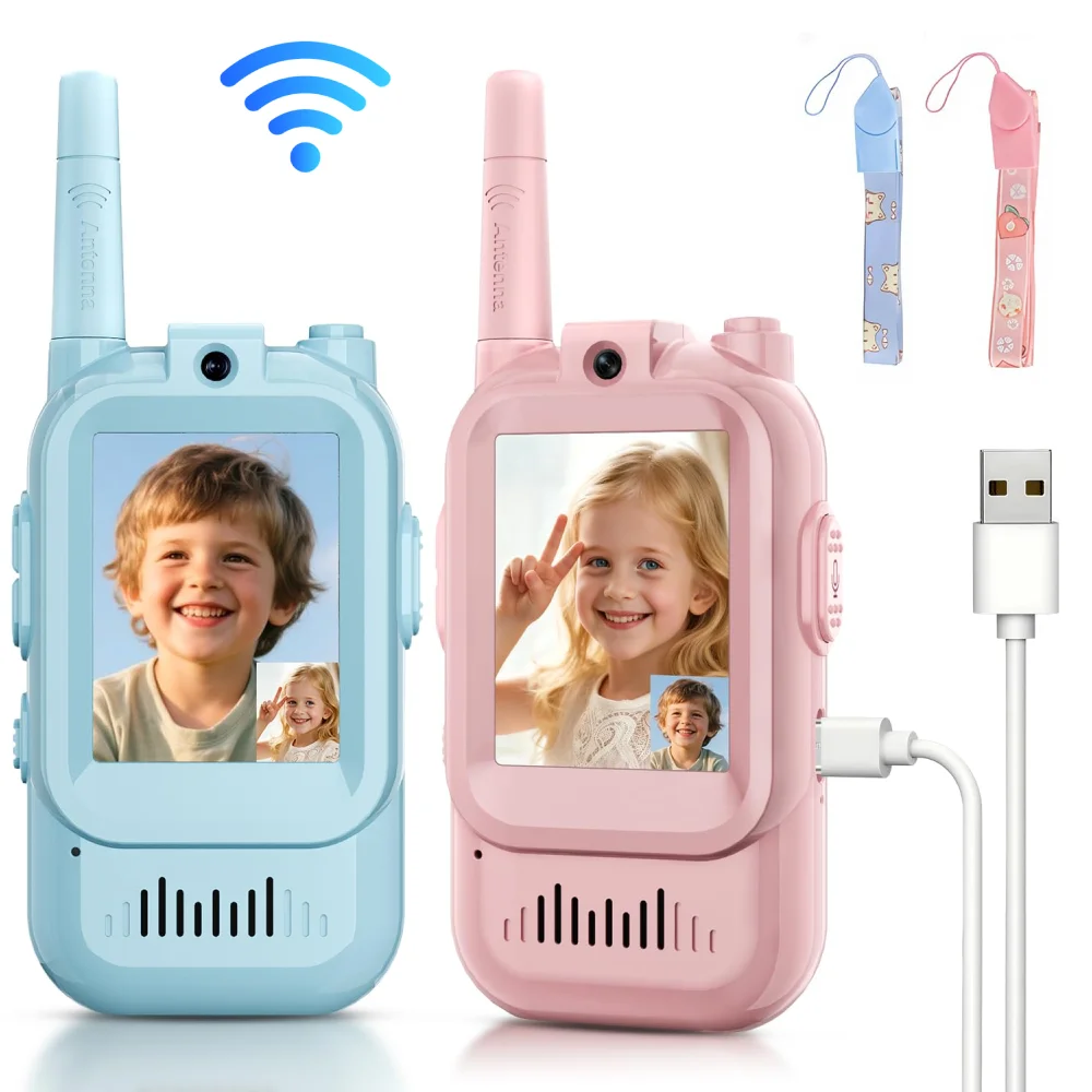 Travel Accessories Toddler - 2PCS Video Walkie Talkies for Kids