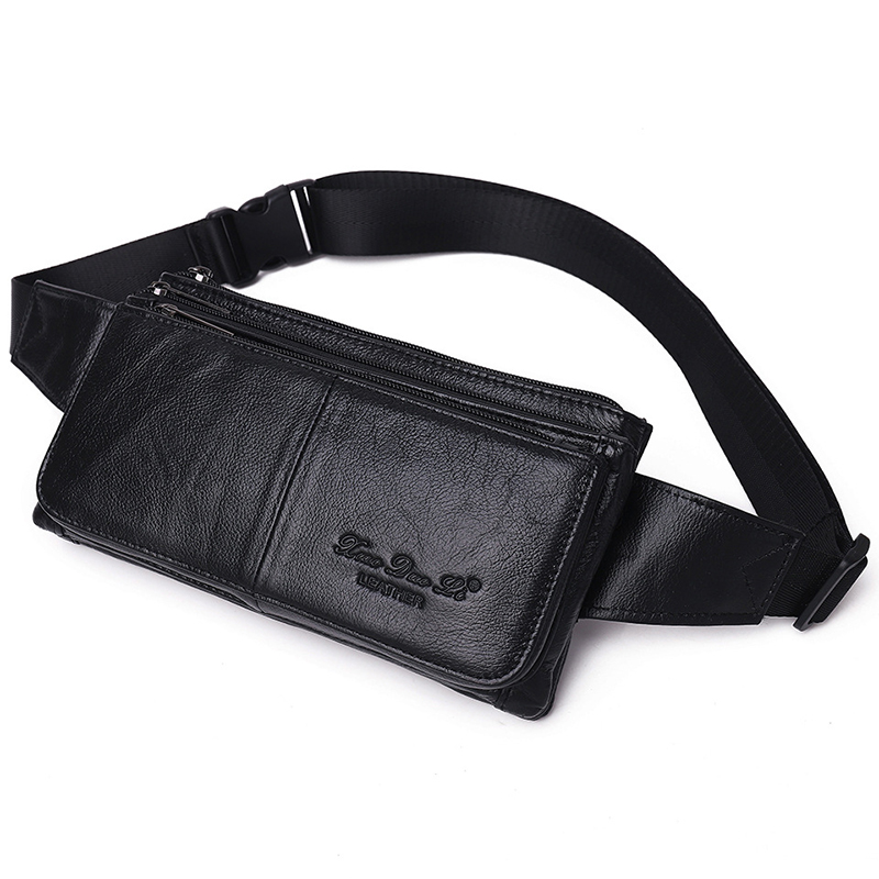 Travel Accessories Leather - Men Waist Fanny Pack Belt Hip