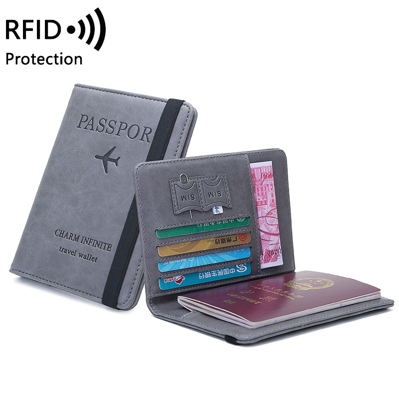 Travel Accessories Wallet - Unisex PU Leather Passport Holder -