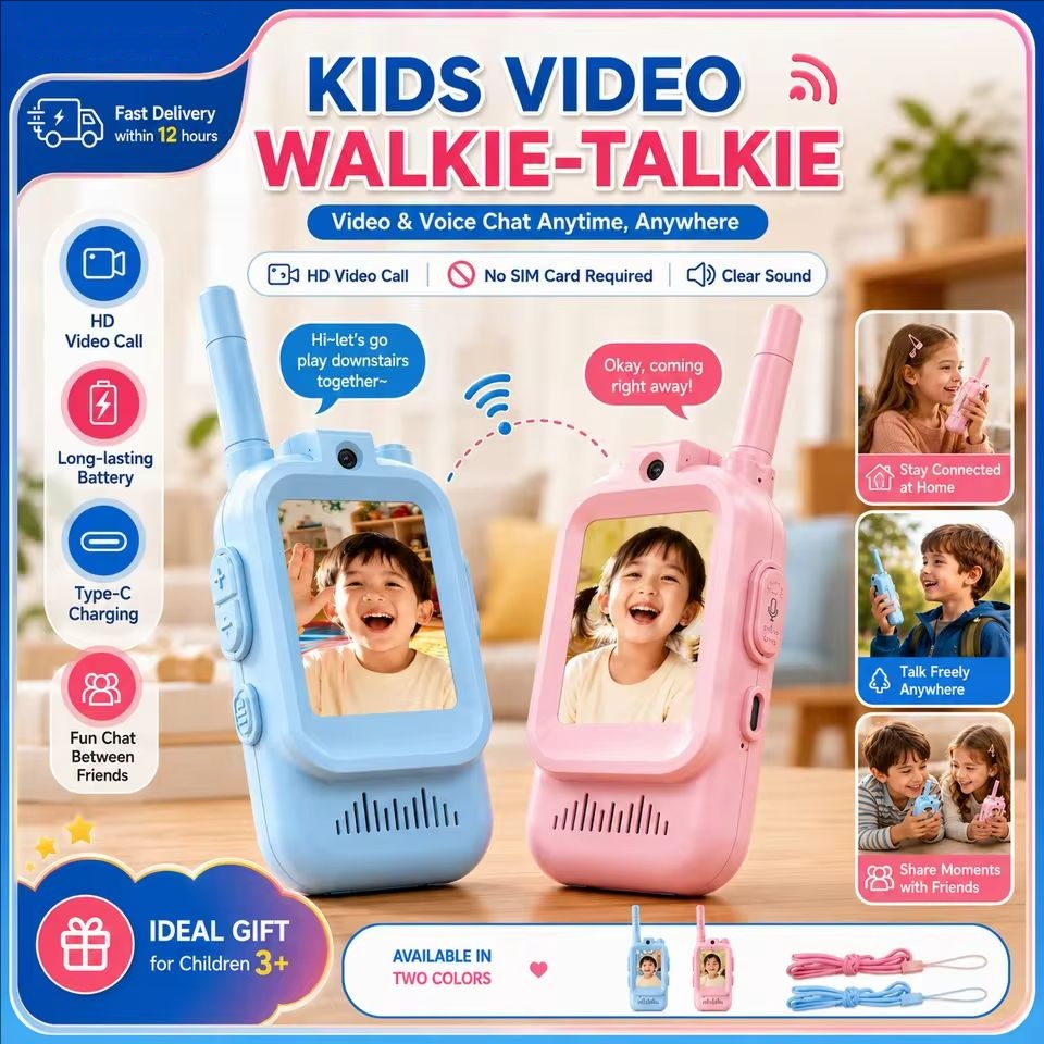 Travel Accessories Toddler - Video Walkie Talkies for Kids 2