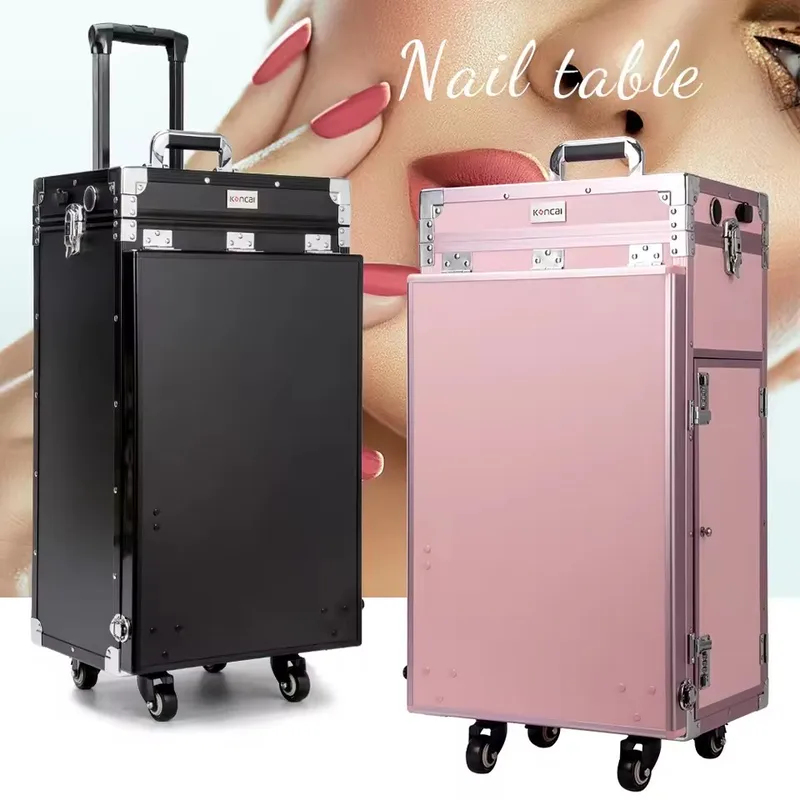 Travel Accessories In Train - NEW Foldable Rolling Manicure Table Makeup