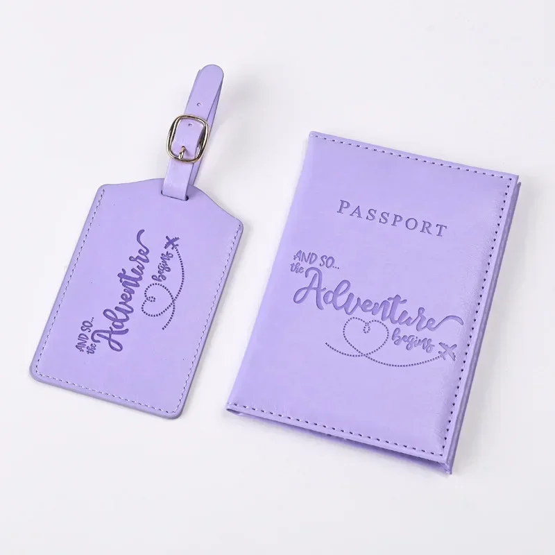 Travel Accessories Wallet - New Purple PU Leather Passport Holder