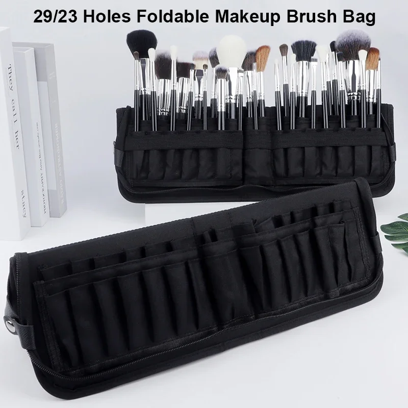 Travel Accessories Toiletry Bag - 29/23 Holes Foldable Makeup Brush Bag