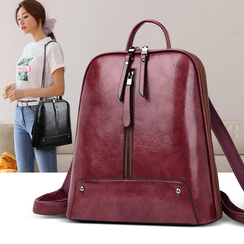 Women Leather Backpack Fashion - Travel Accessories Leather review and price