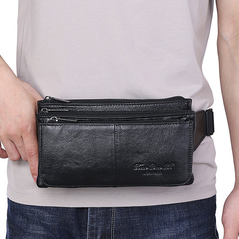 Men Waist Fanny Pack Belt Hip  - Travel Accessories Leather review and price