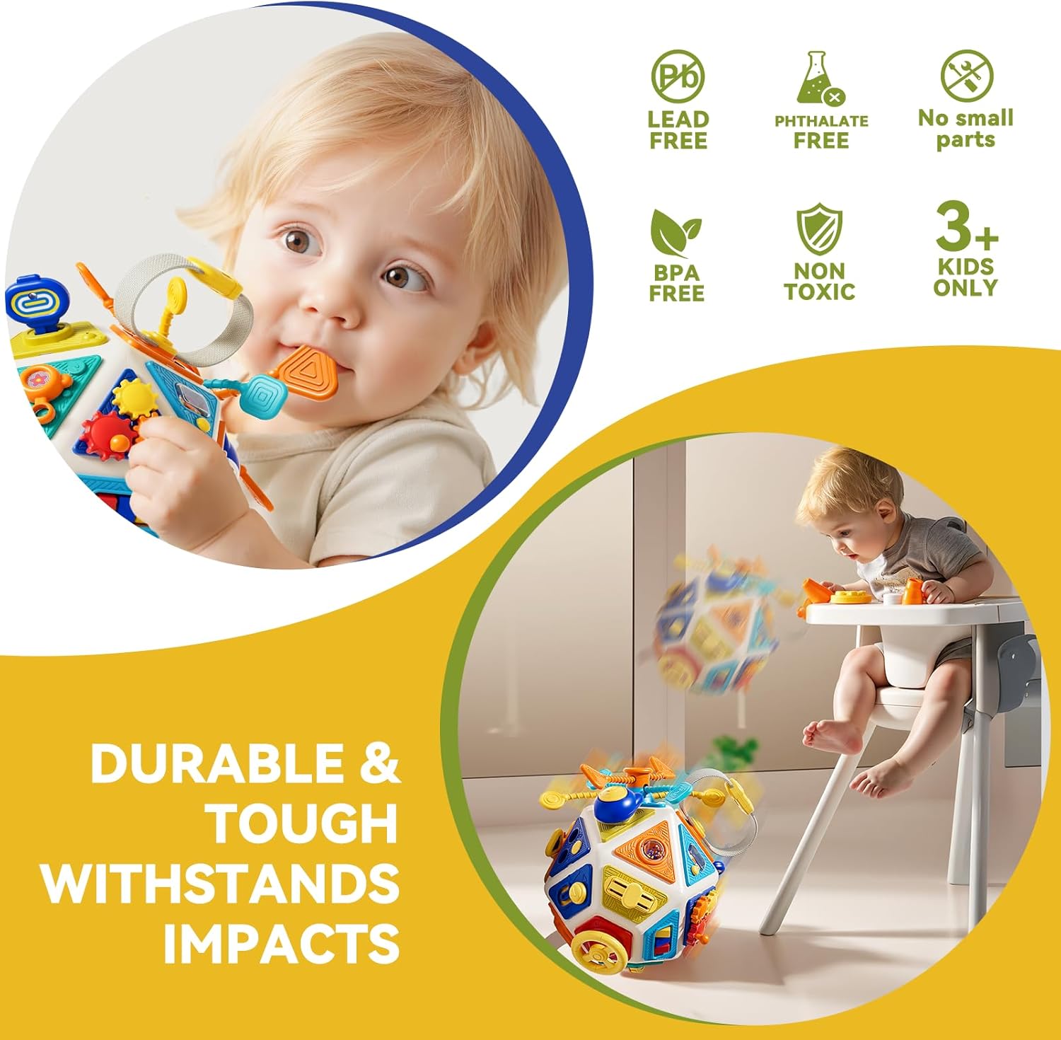 Baby Busy Board Activity Cube  - Travel Accessories Toddler review and price
