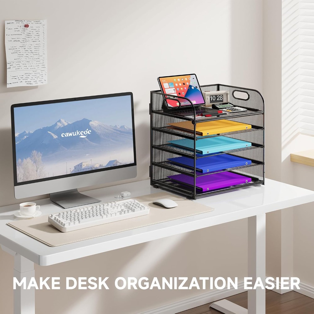 5 Tier Mesh Paper Organizer wi - Document Organizer Folder review and price