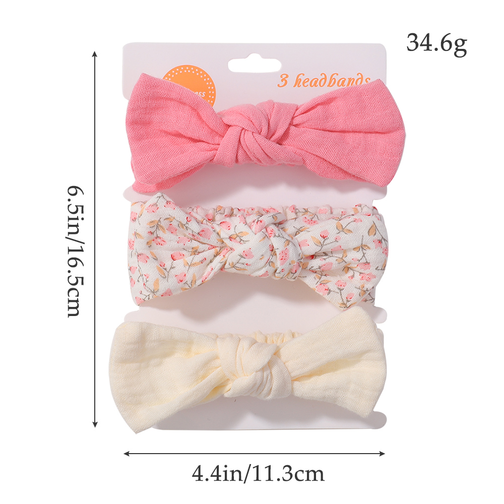 3Pcs/Set Soft Elastic Bows Hea - Travel Accessories Toddler review and price