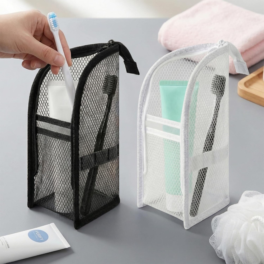 Mesh Toiletry Bag Breathable Q - Travel Accessories Organizer review and price