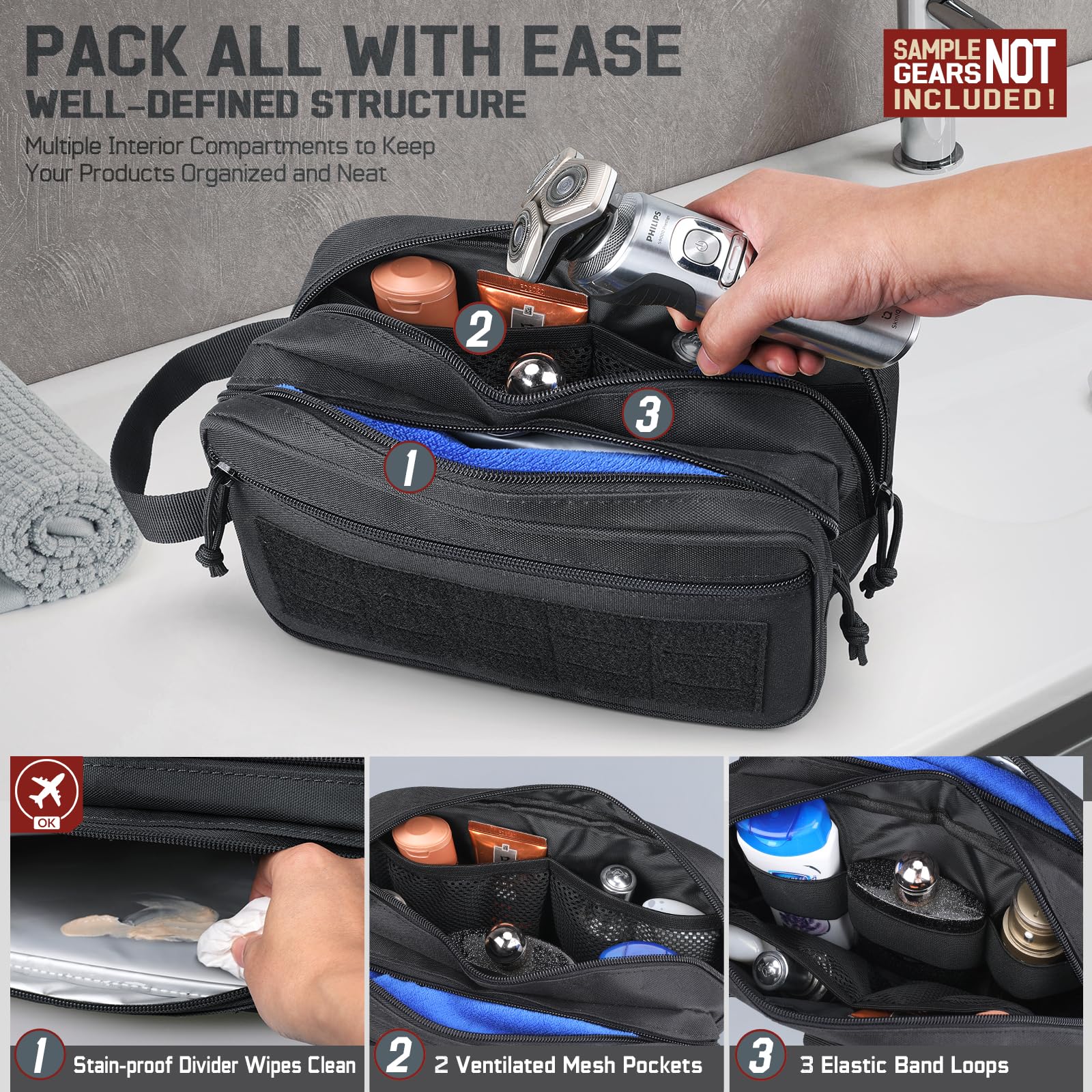 Tactical Toiletry Bag for Men, - Travel Accessories Toiletry Bag review and price