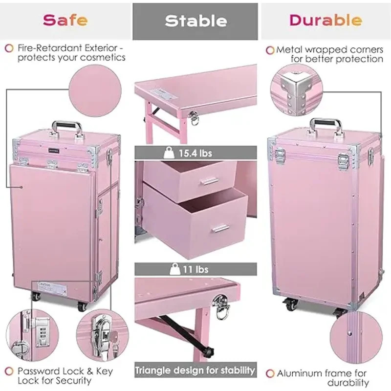 Rolling Manicure Table Foldabl - Travel Accessories In Train review and price